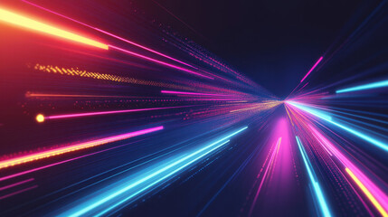 Dynamic bursts of colorful light create a mesmerizing visual experience in a dark background