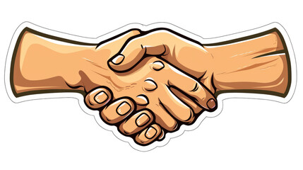 Handshake of business partners. Business handshake on transparent. Successful deal