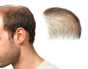 Innovative hairpiece design demonstrating natural look for men experiencing hair loss at home