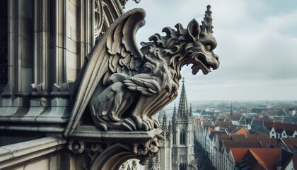 Obraz premium Gargoyle on a Gothic Cathedral