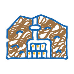 special burial in mountain doodle icon sketch vector. special burial in mountain sign. isolated symbol illustration