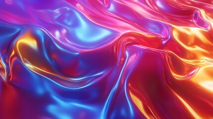 Fototapeta premium Abstract vibrant silk fabric wave background