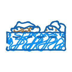 garbage island doodle icon sketch vector. garbage island sign. isolated symbol illustration