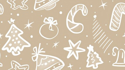 Fototapeta premium Gingerbread cookies pattern