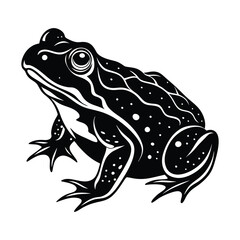 Toad silhouette vector