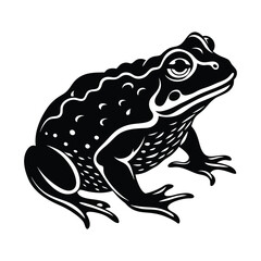Toad silhouette vector