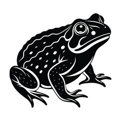 Toad silhouette vector
