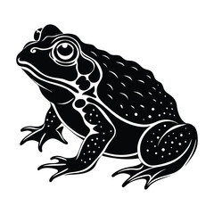 Toad silhouette vector