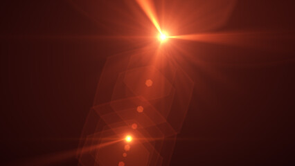 Golden sun flare.bright warm glow lens.abstract design	