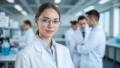 Fototapeta premium young scientist in a modern Medical Science Laboratory 