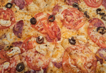 close up of pizza