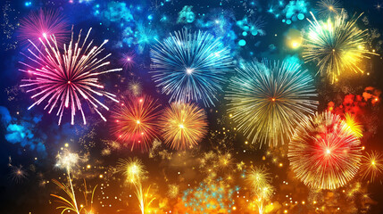 Fototapeta premium fireworks in the night sky