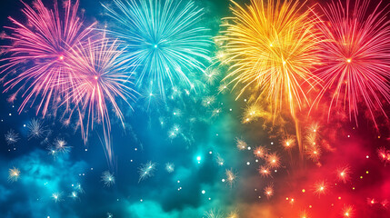Fototapeta premium fireworks in the night sky