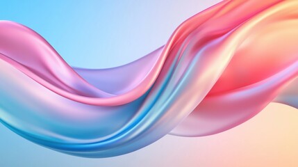 Naklejka premium Soft Colorful Waves of Fabric Textures in Motion