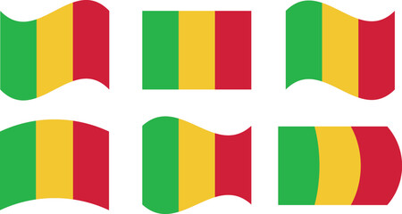 Set of 6 flags of mali