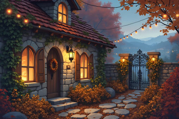  Night View of the Church in the City