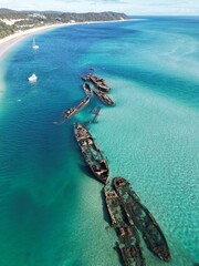 The wrecks on Moreton Island