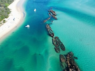 The wrecks on Moreton Island