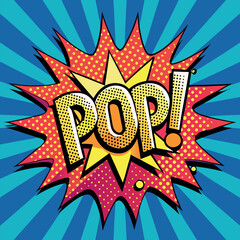 POP Comic pop art explosion cartoon vector design.