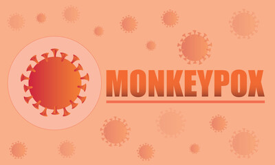 Monkey pox virus pandemic banner. Monkeypox virus design for prevention vector, symptom awareness, and disease spread. Medical illustration background for healthcare and science themes.