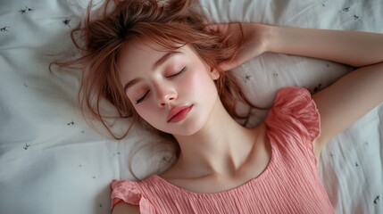 Naklejka premium Woman in a State of Calm Enjoyment