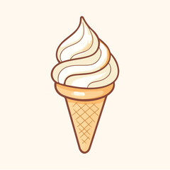 Ice cream clip art Flat illustration