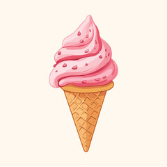 Ice cream clip art Flat illustration