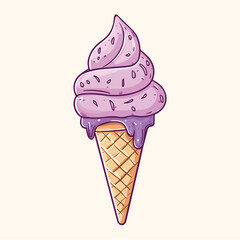 Ice cream clip art Flat illustration