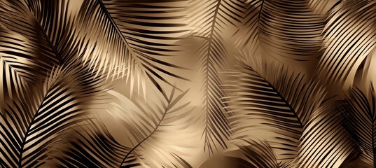 Leafy tropical plants, branches with leaves painted on textured backgrounds, wall shades in red tones, photo wallpaper for rooms and any interior