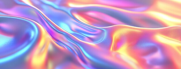 Obraz premium An undulating surface texture with color neon accents.