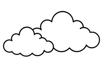 cloud icons black silhouette