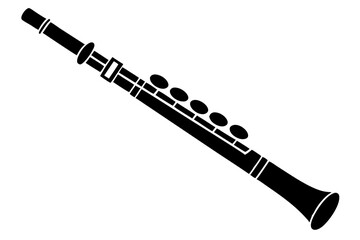 flute silhouette vector illustration