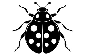 ladybug silhouette vector illustration