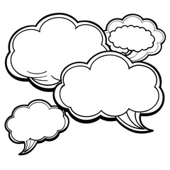 Fototapeta premium set of speech bubbles