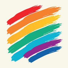 Obraz premium set of colorful paint brushes