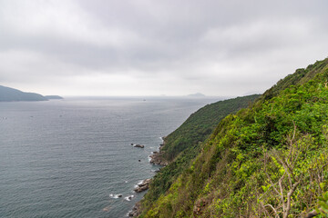 The pathway to Cape Collinson Battery on the eastern shore of Hong Kong Island in Hong Kong.