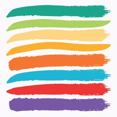 Obraz premium set of watercolor paint brush strokes