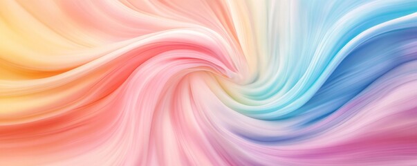 Obraz premium Colorful swirling abstract pattern, vibrant pastel