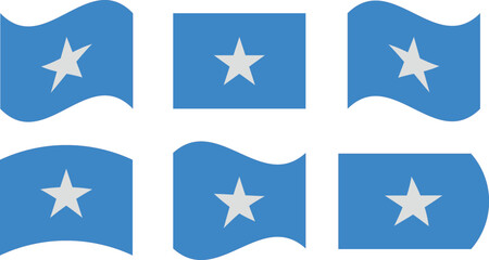 Set of 6 flags of somalia