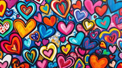 Naklejka premium Illustration of a heart in a love heart, Valentine's Day card background, wallpaper design