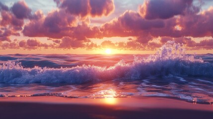 Fototapeta premium A view of South Padre Island Texas at sunrise, HD, desktop wallpaper