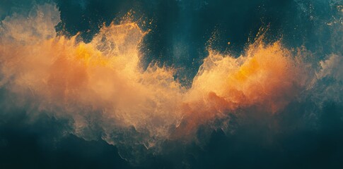 The background is textured abstract paint on canvas with grunge art wallpaper with colored patterns on vintage design paper.