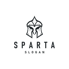 Spartan Logo Silhouette Warrior Knight Soldier Greek, Simple Minimalist Elegant Product Brand Design
