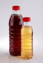 Three Bottles of Refreshing Iced Tea on White Background