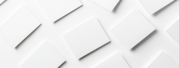 A template for a wallpaper banner with a random inlay of white square diagonal cube boxes in a square diagonal layout