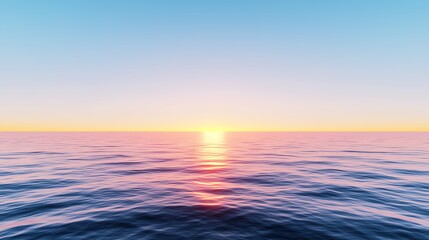 Fototapeta premium Peaceful ocean sunset with vibrant colors.