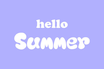 Hello summer banner. Horizontal poster, greeting card, header for website. Vector