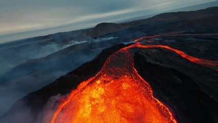 volcano eruption lava - Powered by Adobe