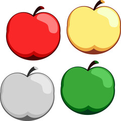apples red green gold and silver