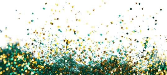 green glitter sparkle party celebration explosion PNG transparent background isolated graphic resource cutout
